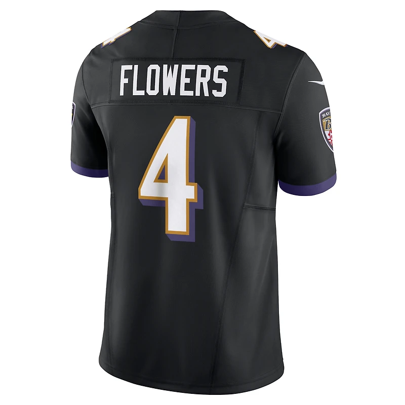Men's Nike Zay Flowers Black Baltimore Ravens Alternate Vapor F.U.S.E. Limited Jersey