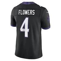 Men's Nike Zay Flowers White Baltimore Ravens Vapor F.U.S.E. Stitched Limited Jersey
