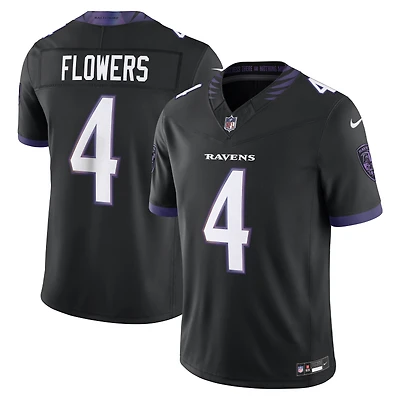 Men's Nike Zay Flowers White Baltimore Ravens Vapor F.U.S.E. Stitched Limited Jersey