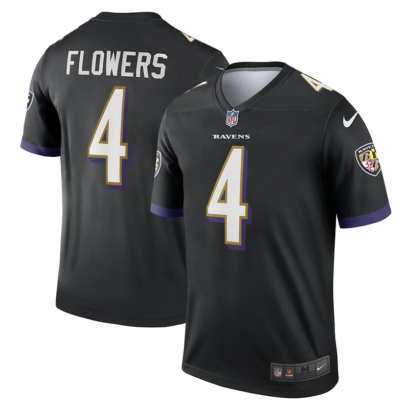 Haut Nike Zay Flowers pour homme, noir, motif joueur légendaire des Baltimore Ravens
