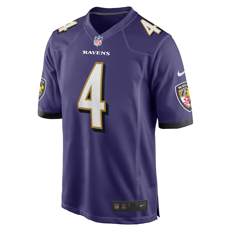 Men's Nike Zay Flowers Purple Baltimore Ravens  Game Jersey