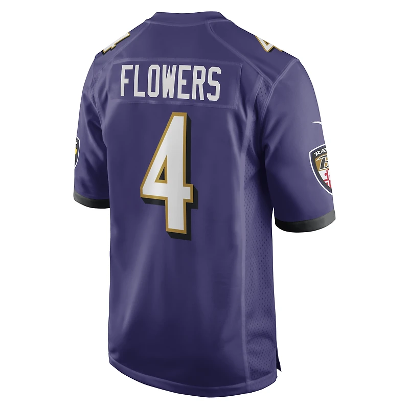 Men's Nike Zay Flowers Purple Baltimore Ravens  Game Jersey