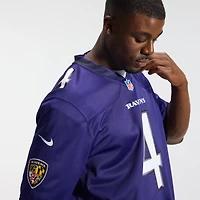 Men's Nike Zay Flowers Purple Baltimore Ravens Team Game Jersey