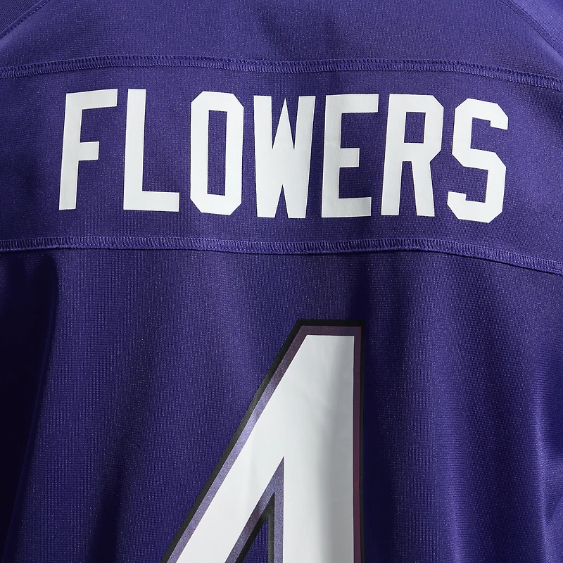 Men's Nike Zay Flowers Purple Baltimore Ravens Team Game Jersey