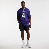 Men's Nike Zay Flowers Purple Baltimore Ravens Team Game Jersey