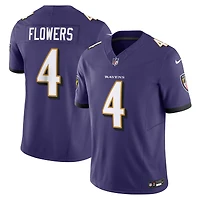 Maillot Nike Zay Flowers violet pour homme Baltimore Ravens Vapor F.U.S.E. Limited