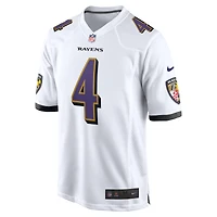 Maillot de match l'équipe Nike Zay Flowers blanc Baltimore Ravens pour homme