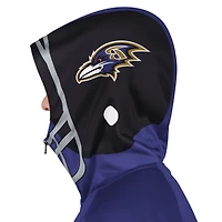 Veste de survêtement à capuche zippée Pro Player violet/noir pour homme des Baltimore Ravens