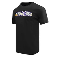 T-shirt rétro Striper Pro Standard noir Baltimore Ravens pour hommes