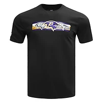 T-shirt rétro Striper Pro Standard noir Baltimore Ravens pour hommes