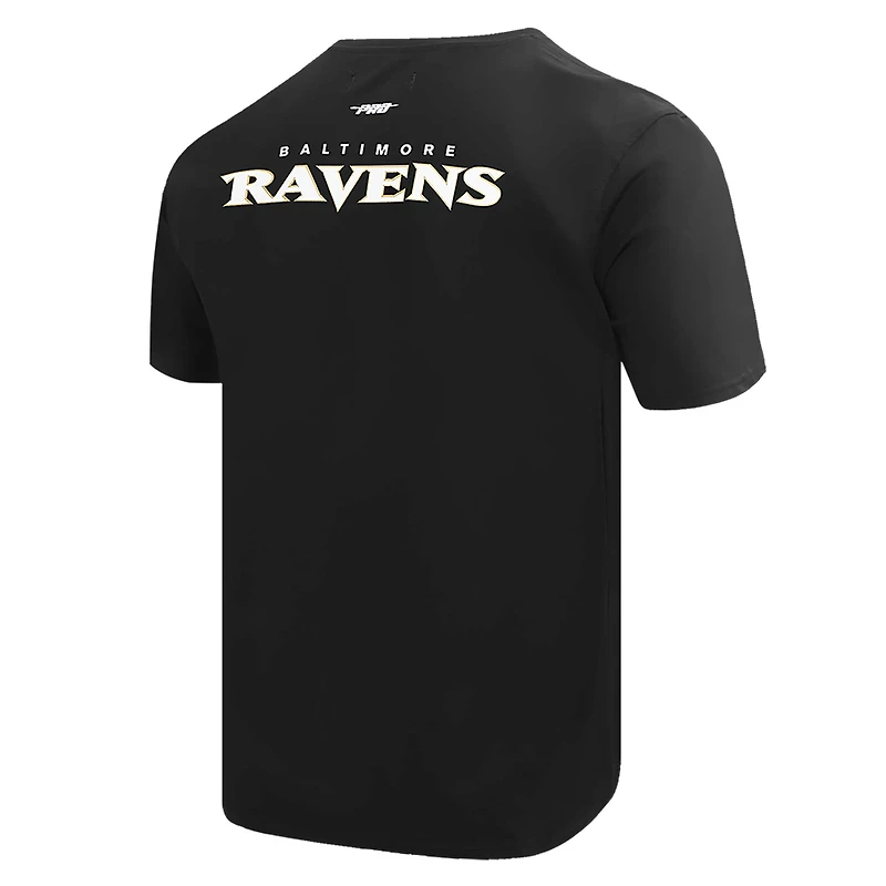 T-shirt rétro Striper Pro Standard noir Baltimore Ravens pour hommes