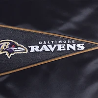 Men's Pro Standard Black Baltimore Ravens Sublimated Satin Full-Snap Jacket