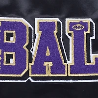Men's Pro Standard Black Baltimore Ravens Sublimated Satin Full-Snap Jacket