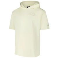 Men's Pro Standard Cream Baltimore Ravens Neutral Short Sleeve Pullover Hoodie