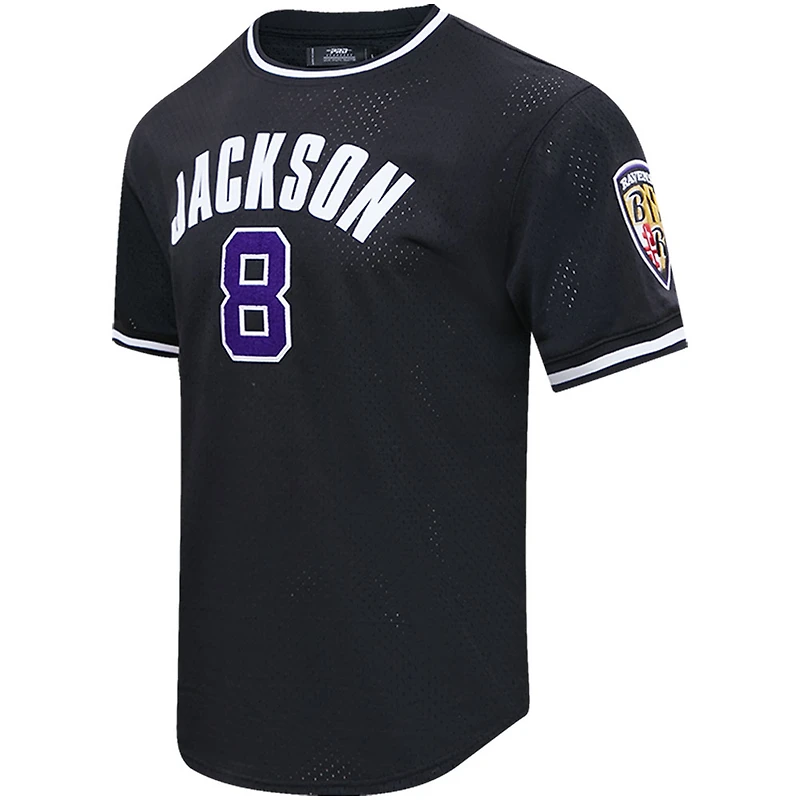 Haut Pro Standard Lamar Jackson noir avec nom et numéro de joueur Baltimore Ravens pour homme