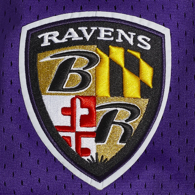 Maillot de baseball boutonné en maille Pro Standard Lamar Jackson violet Baltimore Ravens pour hommes
