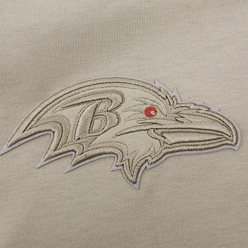 Sweat à capuche manches courtes pour homme Pro Standard Tan Baltimore Ravens Neutrals Capsule