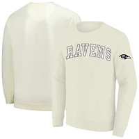 Sweat-shirt polaire crème pour homme, coupe grande taille, Baltimore Ravens