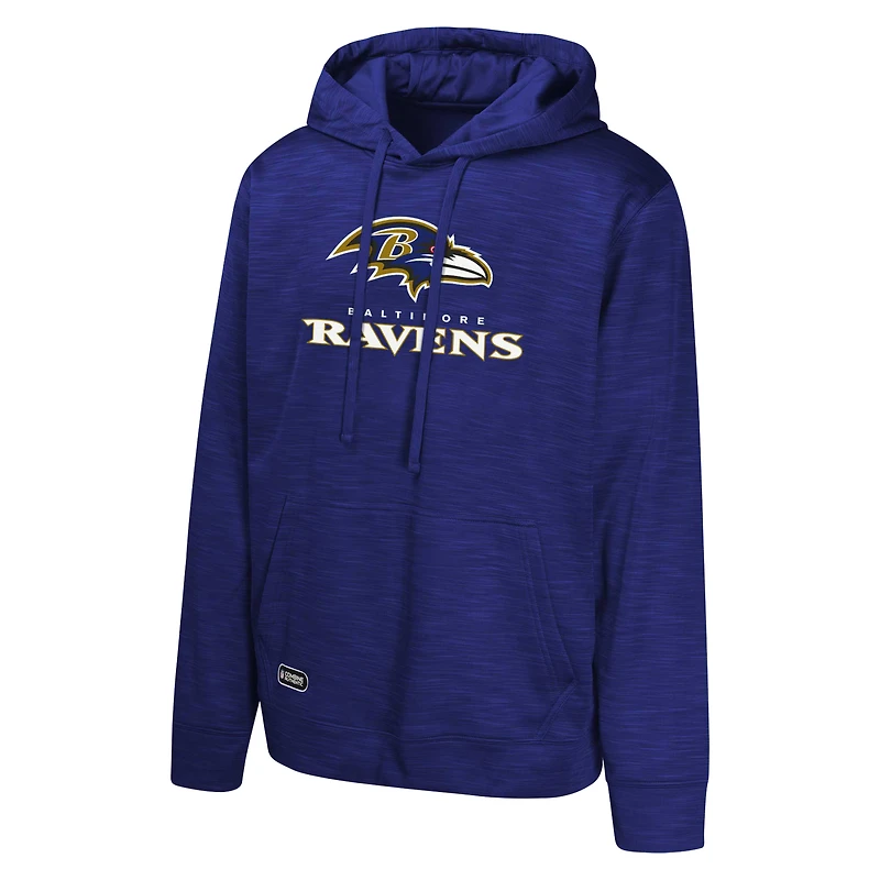 Sweat à capuche en polaire violet Baltimore Ravens Streak pour homme