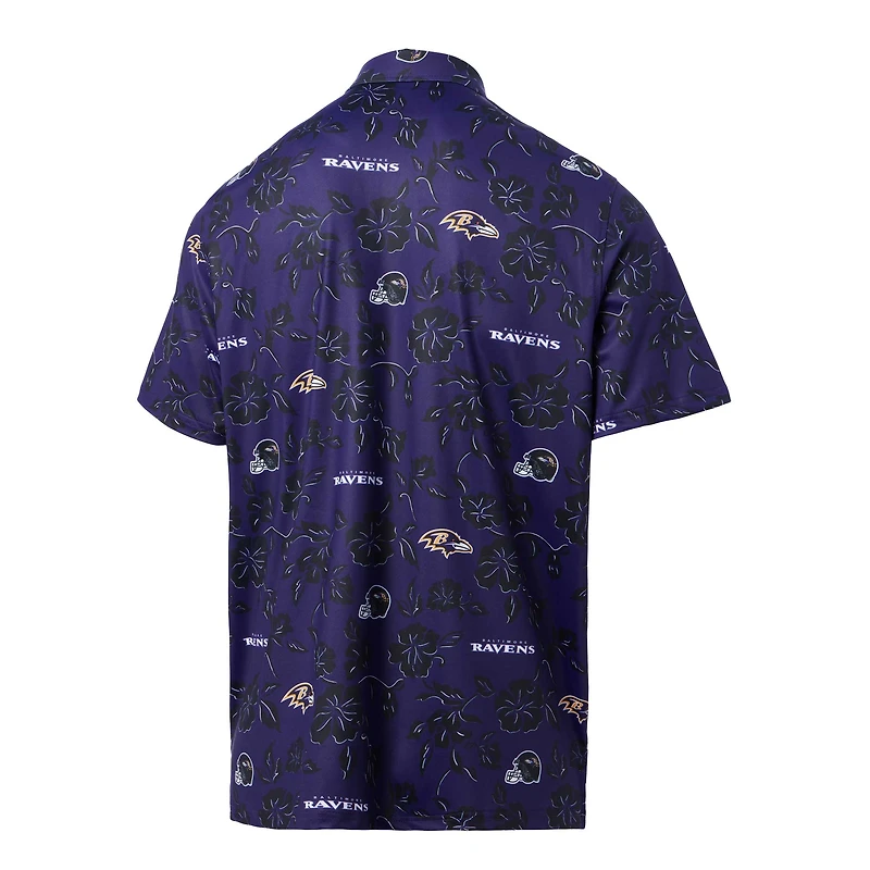Men's Reyn Spooner Purple Baltimore Ravens Pua Performance Polo