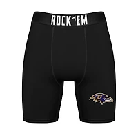 Men's Rock Em Socks Baltimore Ravens Primary Crew & Boxer Briefs Combo Pack