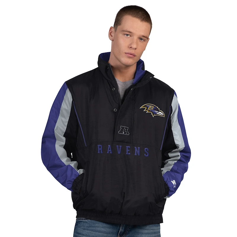 Veste demi-zippée noire pour homme Baltimore Ravens Thursday Night Gridiron