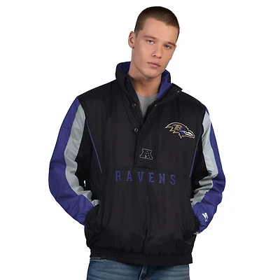 Veste demi-zippée noire pour homme Baltimore Ravens Thursday Night Gridiron
