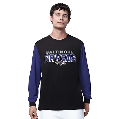 T-shirt à manches longues Starter Black Baltimore Ravens pour homme, match du jeudi soir
