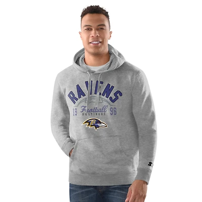 Men's Starter  Gray Baltimore Ravens Pullover Hoodie