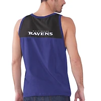 Men's Starter Purple/Black Baltimore Ravens Logo Touchdown Fashion Tank Top