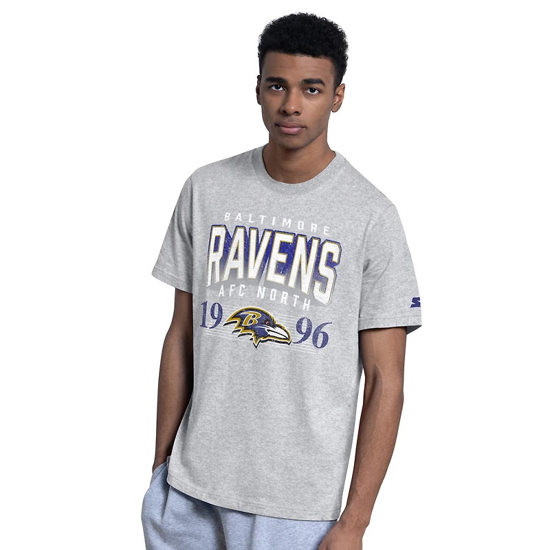Men's Starter Purple/Gray Baltimore Ravens Two-Pack Logo T-Shirt Set