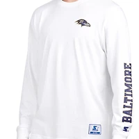 Men's Starter  Purple/White Baltimore Ravens Short Sleeve & Long T-Shirt Combo Pack