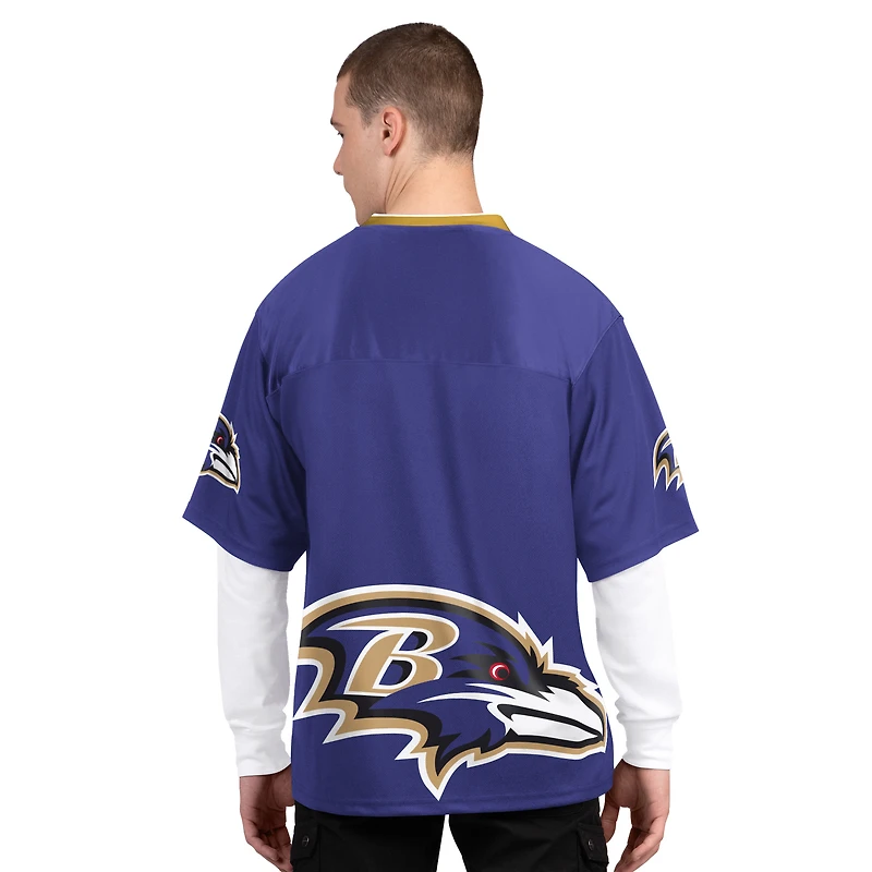 Men's Starter Purple/White Baltimore Ravens Short Sleeve & Long T-Shirt Combo Pack