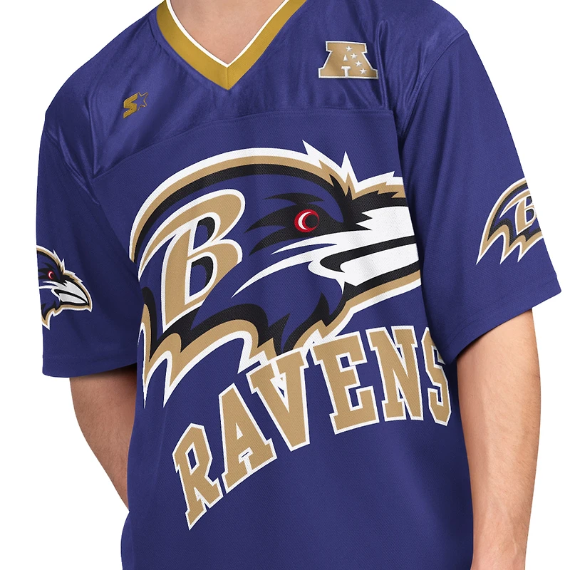 Men's Starter Purple/White Baltimore Ravens Short Sleeve & Long T-Shirt Combo Pack
