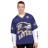 Men's Starter  Purple/White Baltimore Ravens Short Sleeve & Long T-Shirt Combo Pack