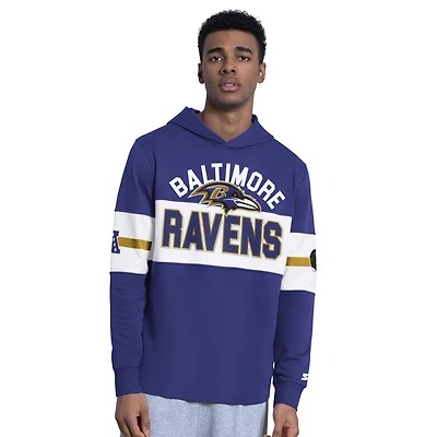 Men's Starter Purple Baltimore Ravens Fullback Jersey Hoodie