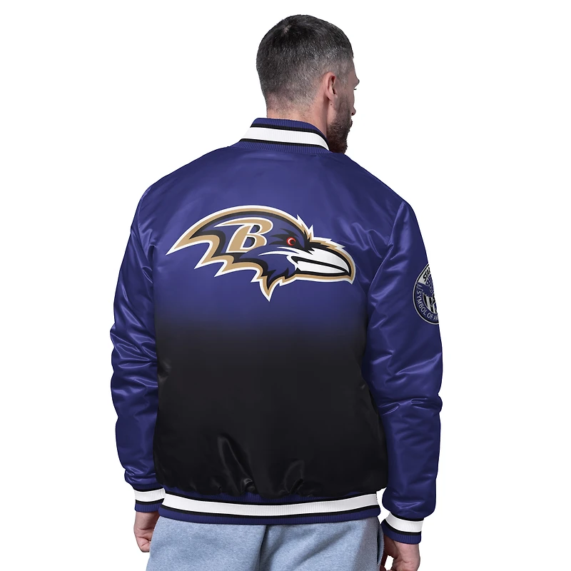 Veste universitaire violette à boutons-pression pour homme des Baltimore Ravens