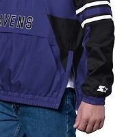 Men's Starter Purple Baltimore Ravens Prospect Half-Zip Pullover