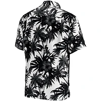 Men's Tommy Bahama Black Baltimore Ravens Sport Harbor Island Hibiscus Camp Button-Up Shirt