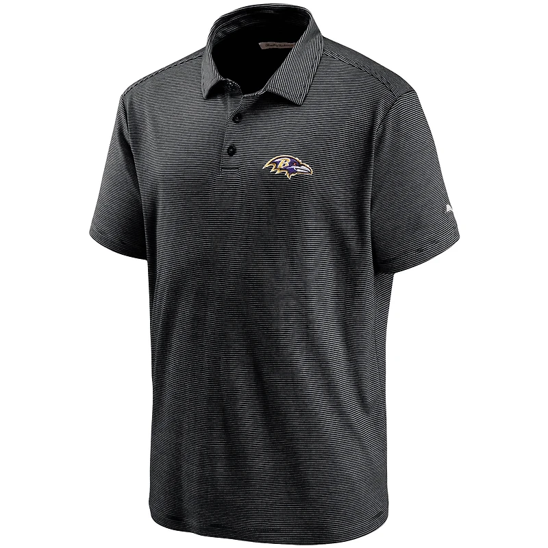 Men's Tommy Bahama Black Baltimore Ravens Sport Pacific Shore Polo
