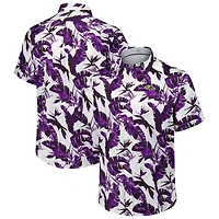 Men's Tommy Bahama Purple Baltimore Ravens Sunnyvale Blooms Camp Button-Up Shirt