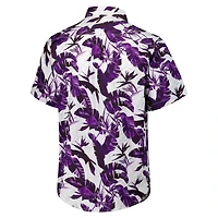 Men's Tommy Bahama Purple Baltimore Ravens Sunnyvale Blooms Camp Button-Up Shirt