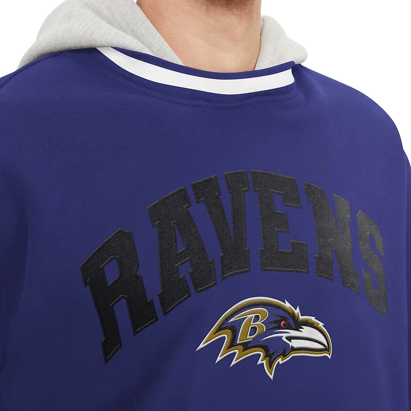 Sweat à capuche tendance Tommy Hilfiger violet Baltimore Ravens Ivan pour hommes
