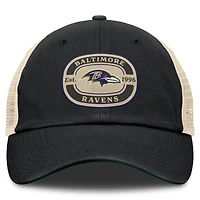 Casquette ajustable Top of the World pour homme avec patch d'équipe des Baltimore Ravens noir
