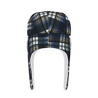 New Era Black Baltimore Ravens Sideline Plaid Sherpa Trapper Hat