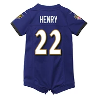 Newborn & Infant Nike Derrick Henry Purple Baltimore Ravens Game Romper Jersey