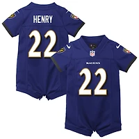Newborn & Infant Nike Derrick Henry Purple Baltimore Ravens Game Romper Jersey