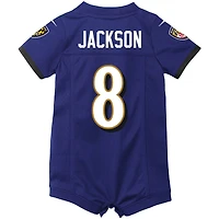Newborn & Infant Nike Lamar Jackson Purple Baltimore Ravens Romper Jersey