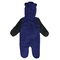 Grenouillère polaire violette à fermeture éclair pour nouveau-né et nourrisson, motif Baltimore Ravens Stay Napping