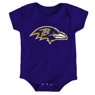 Newborn & Infant Purple Baltimore Ravens Team Logo Bodysuit